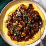 Mushroom Ragù with Ricotta Polenta Recipe