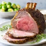 Perfectly Roasted Standing Rib Roast with Mustard and Thyme Recipe