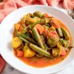 Greek Okra Stew (Bamies Latheres) Recipe