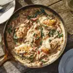 Chicken Cutlets with Creamy Spinach and Roasted Red Pepper Sauce Recipe