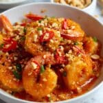 Bangkok Shrimp with Kimchi Sweet Chili Buffalo Sauce Recipe