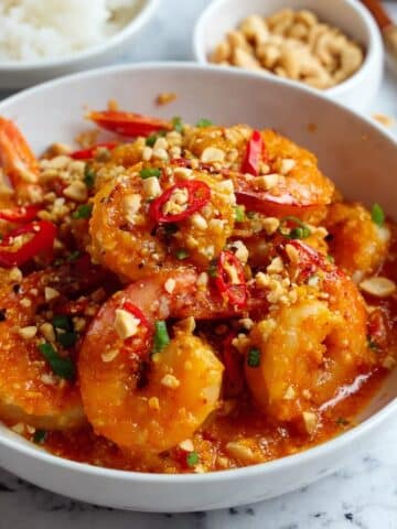 Bangkok Shrimp with Kimchi Sweet Chili Buffalo Sauce Recipe