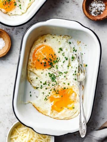 Shirred Eggs with Cream, Cheese, and Chives Recipe