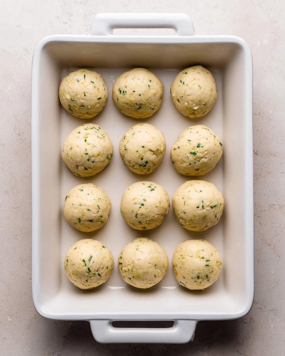 The image shows a close-up of golden brown dinner rolls with a shiny, slightly glazed surface. There are around nine rolls arranged closely on a white marbled surface, with one roll slightly lifted to show its soft, fluffy white inside. Each roll is topped with small bits of chopped green herbs and grains of coarse salt, adding texture and color contrast. The edges of the rolls show where they pull apart easily, revealing their light and airy texture. Photo taken with an iphone --ar 4:5 --v 7