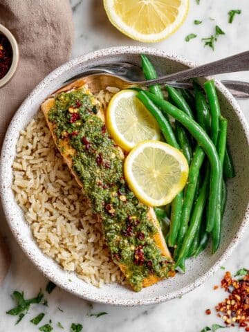 Baked Pesto Salmon Recipe