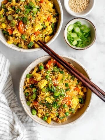 Vegan Fried Rice with Tofu and Vegetables Recipe