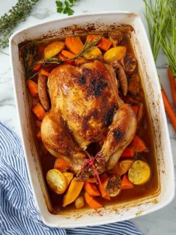 Oven-Baked Whole Chicken with Veggies Recipe
