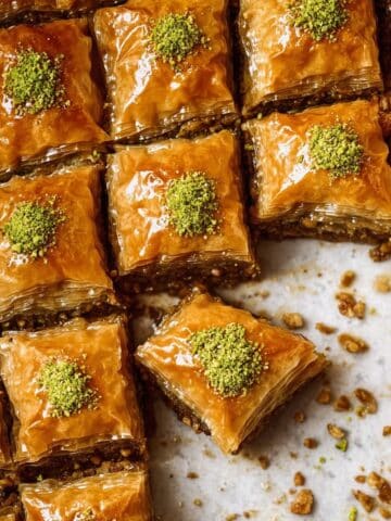 Decadent Turkish Baklava with Walnuts and Pistachios Recipe