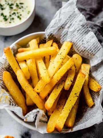 Golden Polenta Fries with Parmesan, Chives, and Lemon Recipe
