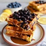 Blender Lemon Blueberry Waffles (Paleo) Recipe