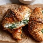 Cheesy Everything Spinach Croissants Recipe
