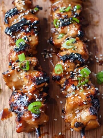 Easy Air Fryer Sweet Chili Honey Garlic Chicken Skewers Recipe
