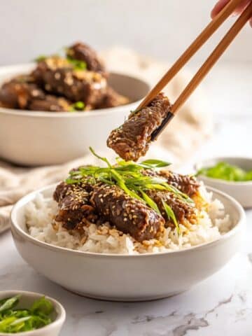 Enoki Beef Rolls with Dashi-Mirin Sauce Recipe