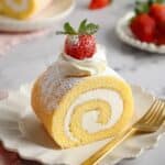Japanese Cake Roll with Whipped Cream Recipe