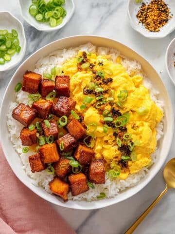 Caramelized Spam and Eggs with Rice Recipe
