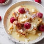 White Chocolate Bread Pudding with White Chocolate Sauce Recipe