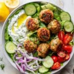 Greek Chicken Meatballs with Tzatziki Sauce Recipe