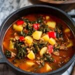 Hearty Chunky Meat Soup with Cavolo Nero Recipe
