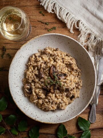 Dried Porcini Risotto with Hazelnuts Recipe