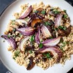 Bulgur Salad with Mushrooms and Roasted Onions Recipe
