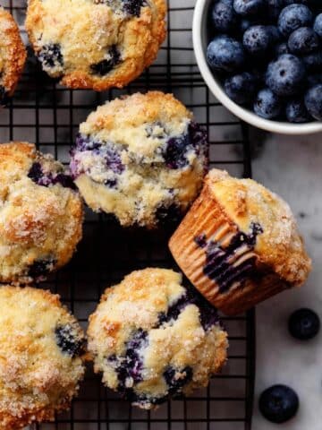 Bakery Style Blueberry Muffins Recipe