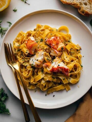 Creamy Tuscan Lobster Pasta Recipe