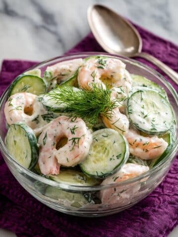 Cucumber Shrimp Salad with Dill and Lemon Recipe