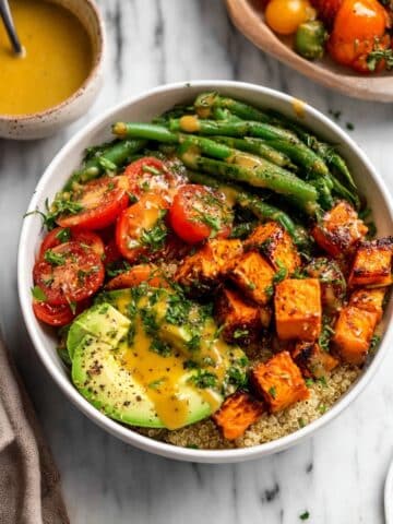 Sweet Potato Grain Bowls with Turmeric Honey Mustard Recipe