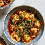 Chicken Wontons in Spicy Chili Sauce Recipe