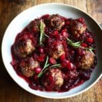Savory Meatballs with Cranberry Balsamic Sauce Recipe