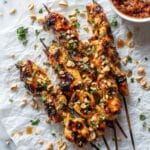 Easy Grilled Asian Chicken Skewers with Honey Garlic Sauce Recipe