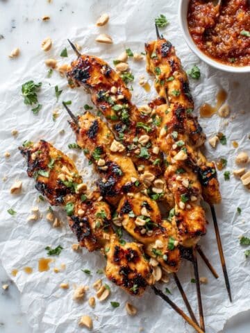 Easy Grilled Asian Chicken Skewers with Honey Garlic Sauce Recipe