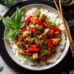 25 Minute Black Pepper Jalapeño Basil Chicken Stir Fry Recipe
