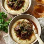 Beef Tips and Gravy over Cauliflower Mash Recipe