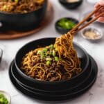 Mongolian Ground Beef Noodles Recipe