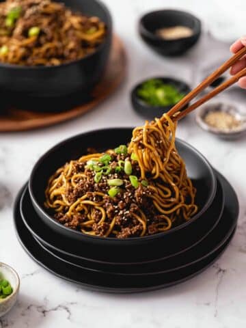 Mongolian Ground Beef Noodles Recipe
