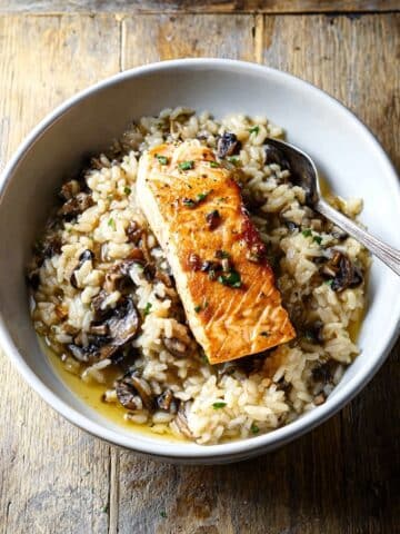 Japanese Style Risotto with Seared Salmon Recipe