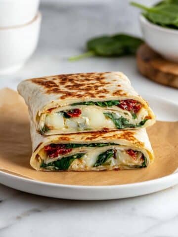 Spinach Feta Egg White Wrap Recipe