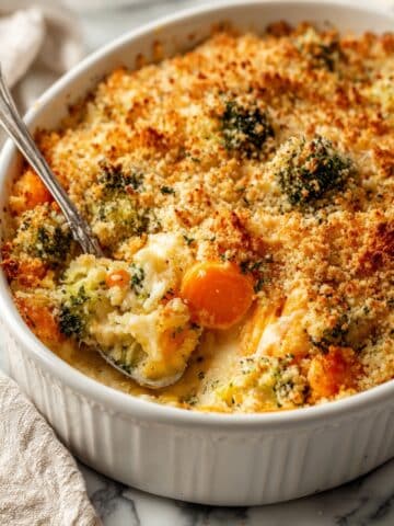 Cheddar Broccoli Cauliflower Gratin Recipe