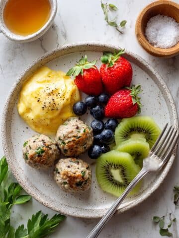 Maple Apple Breakfast Chicken Meatballs Recipe