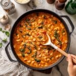 Creamy Sun-Dried Tomato Chicken Soup with Pasta and Spinach Recipe