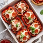 Low Carb Pizza Stuffed Peppers Recipe