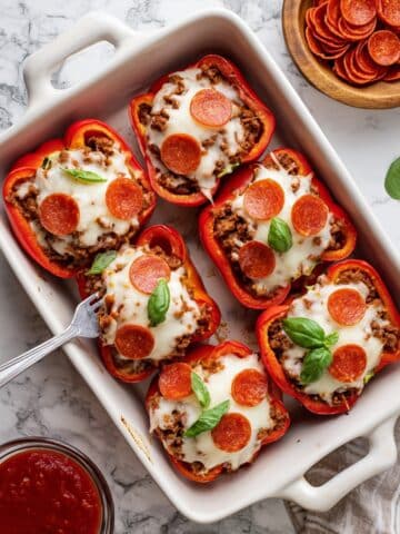 Low Carb Pizza Stuffed Peppers Recipe
