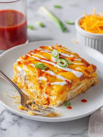 Creamy Buffalo Chicken Casserole (Keto & Whole30) Recipe