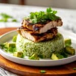 Honey Lime Chicken & Avocado Rice Stack Recipe