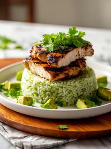 Honey Lime Chicken & Avocado Rice Stack Recipe