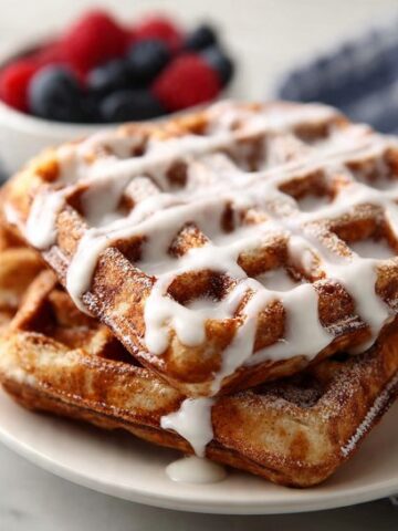 Canned Cinnamon Roll Waffles Recipe