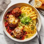 Crockpot Chili Meatballs and Spaghetti Recipe
