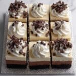No Bake Chocolate Nutella Cheesecake Bars Recipe