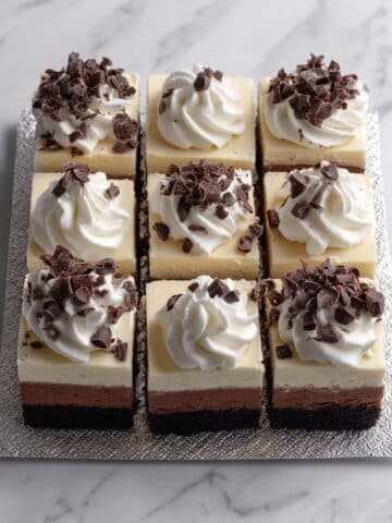 No Bake Chocolate Nutella Cheesecake Bars Recipe